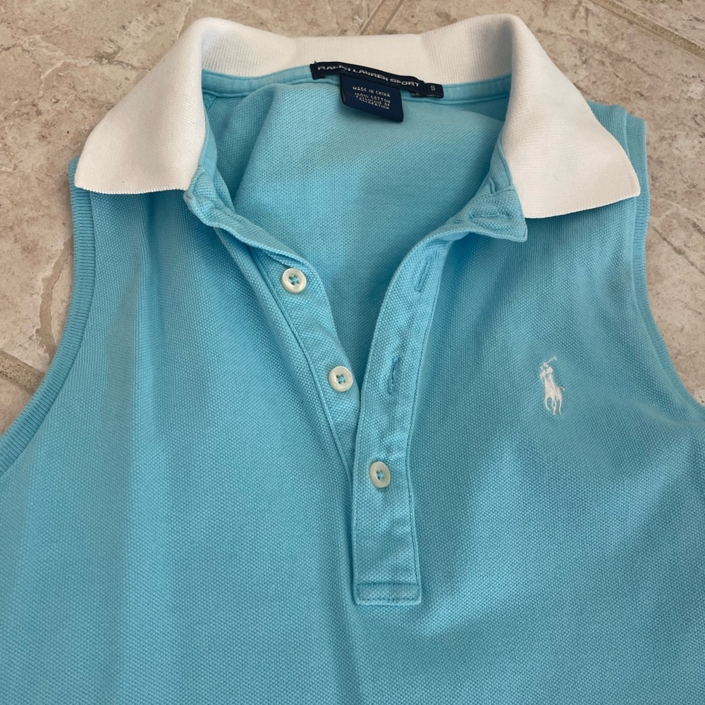 Polo Golf Ralph Lauren Sport Women's Tailored Fit Sleeveless Polo Shirt size s